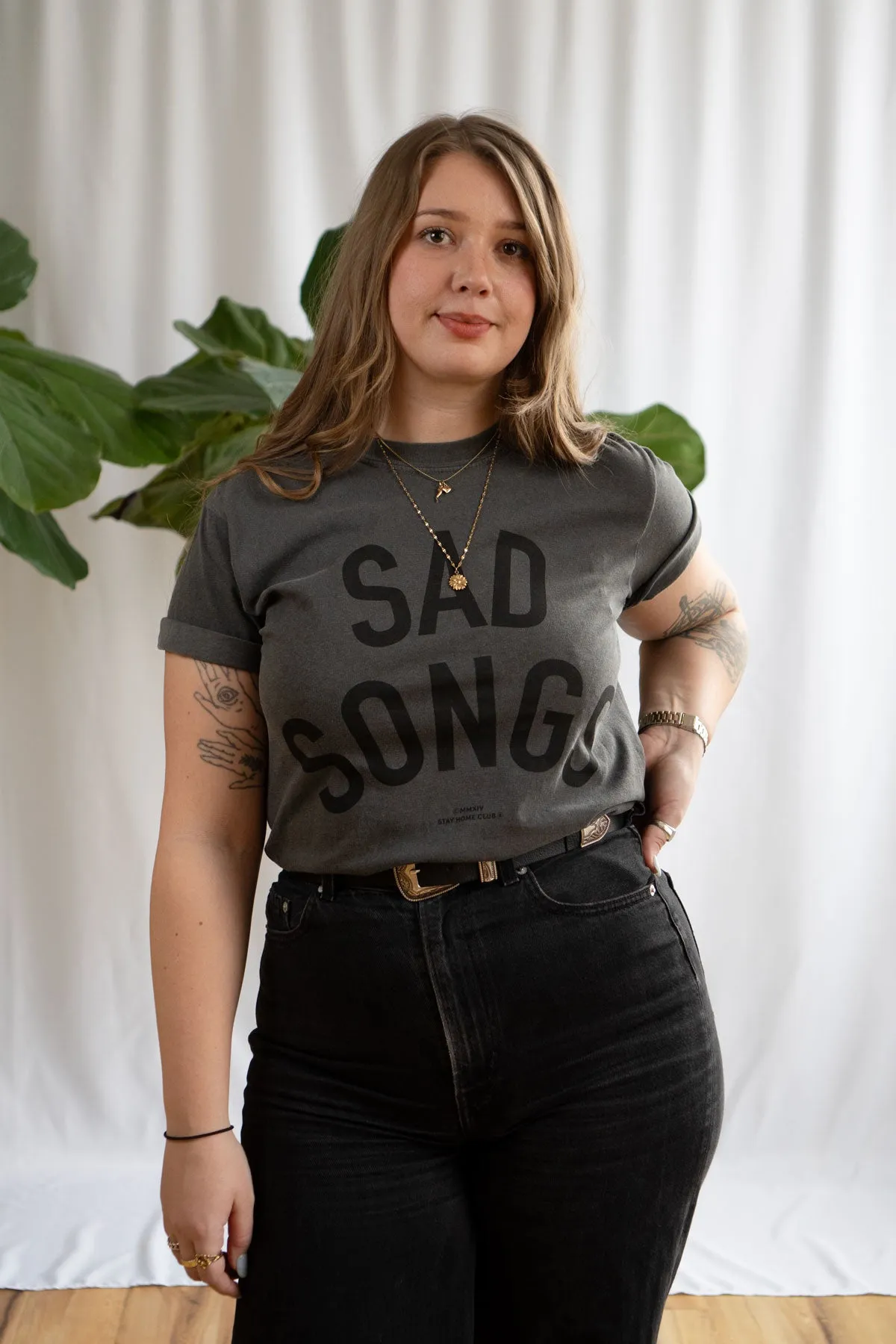 Sad Songs T-Shirt sold by Stay Home Club product image thumbnail 2
