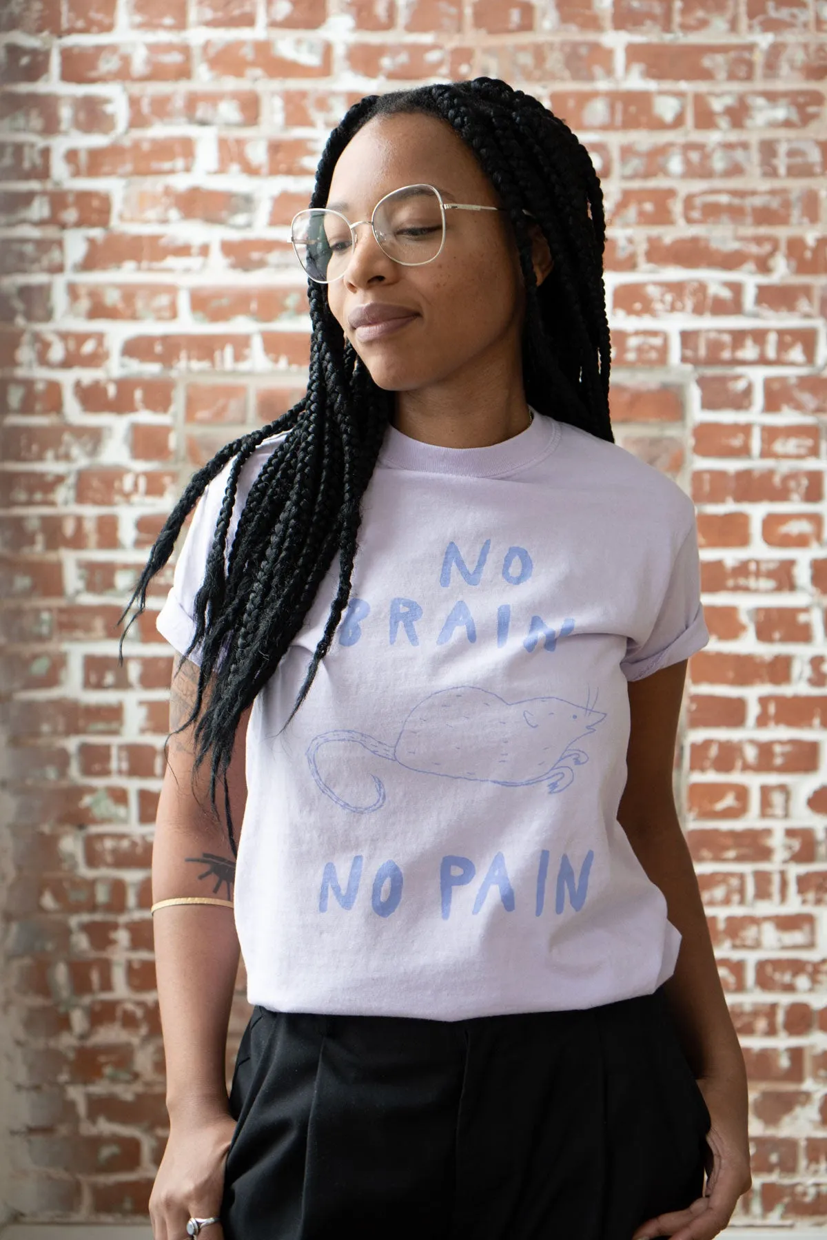 No Brain No Pain T-Shirt sold by Stay Home Club product image thumbnail 3