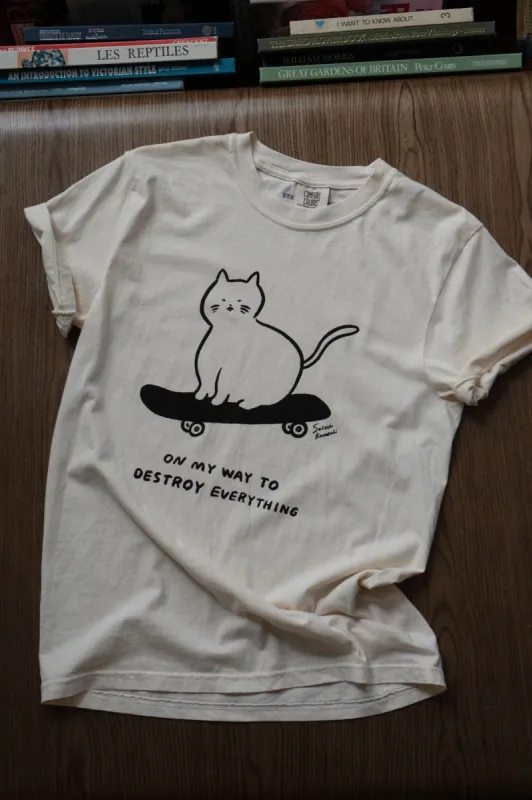 Sk8 Cat T-Shirt sold by Stay Home Club