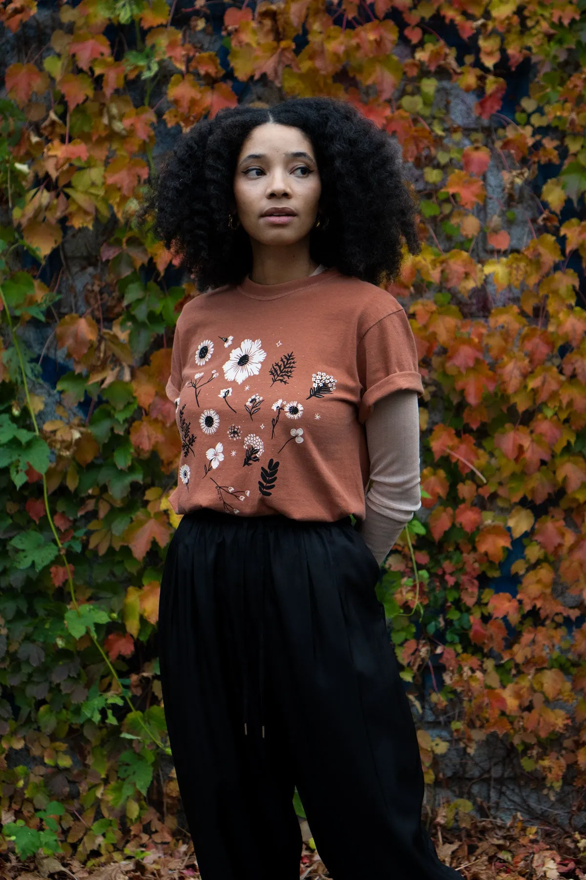 Pressed Flowers T-Shirt sold by Stay Home Club product image thumbnail 5