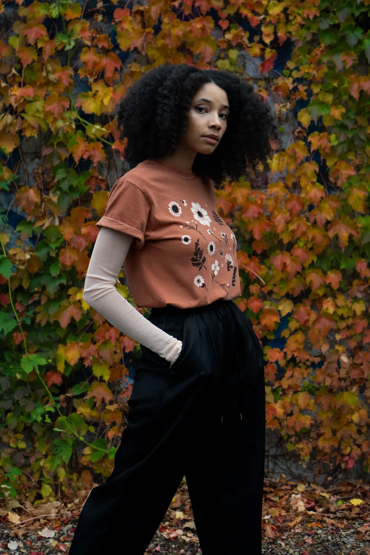 Pressed Flowers T-Shirt sold by Stay Home Club product image thumbnail 4