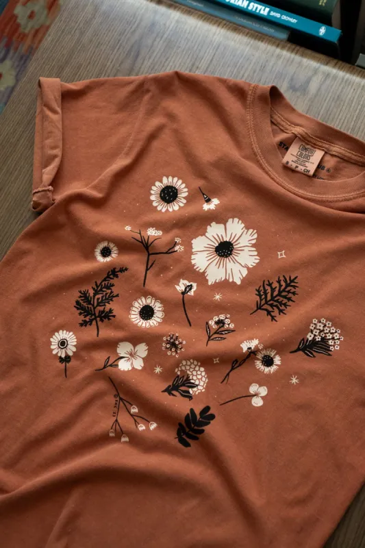 Pressed Flowers T-Shirt sold by Stay Home Club
