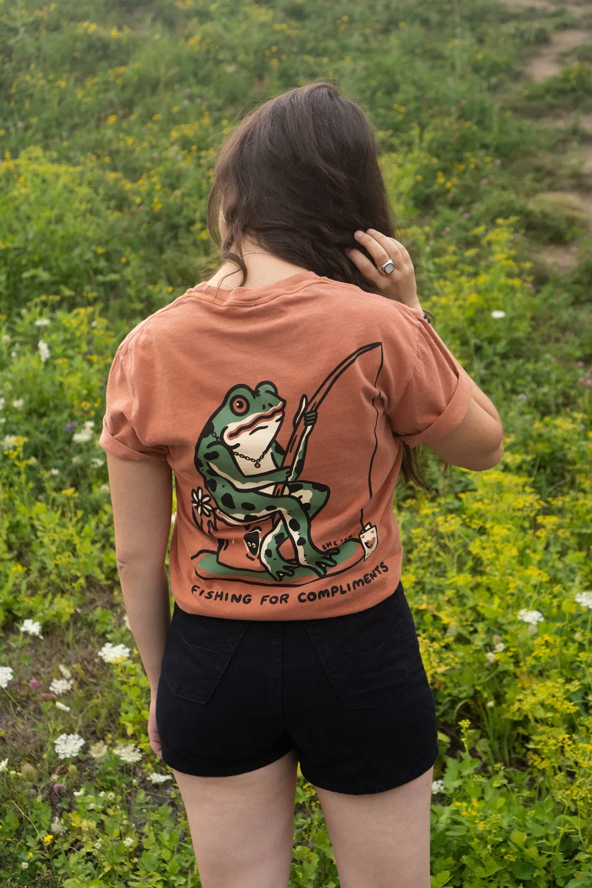 Fishing for Compliments T-Shirt sold by Stay Home Club product image thumbnail 3