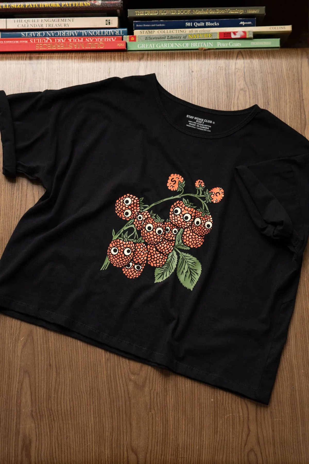 Googly Raspberries - Crop Loose Tee sold by Stay Home Club product image thumbnail 3