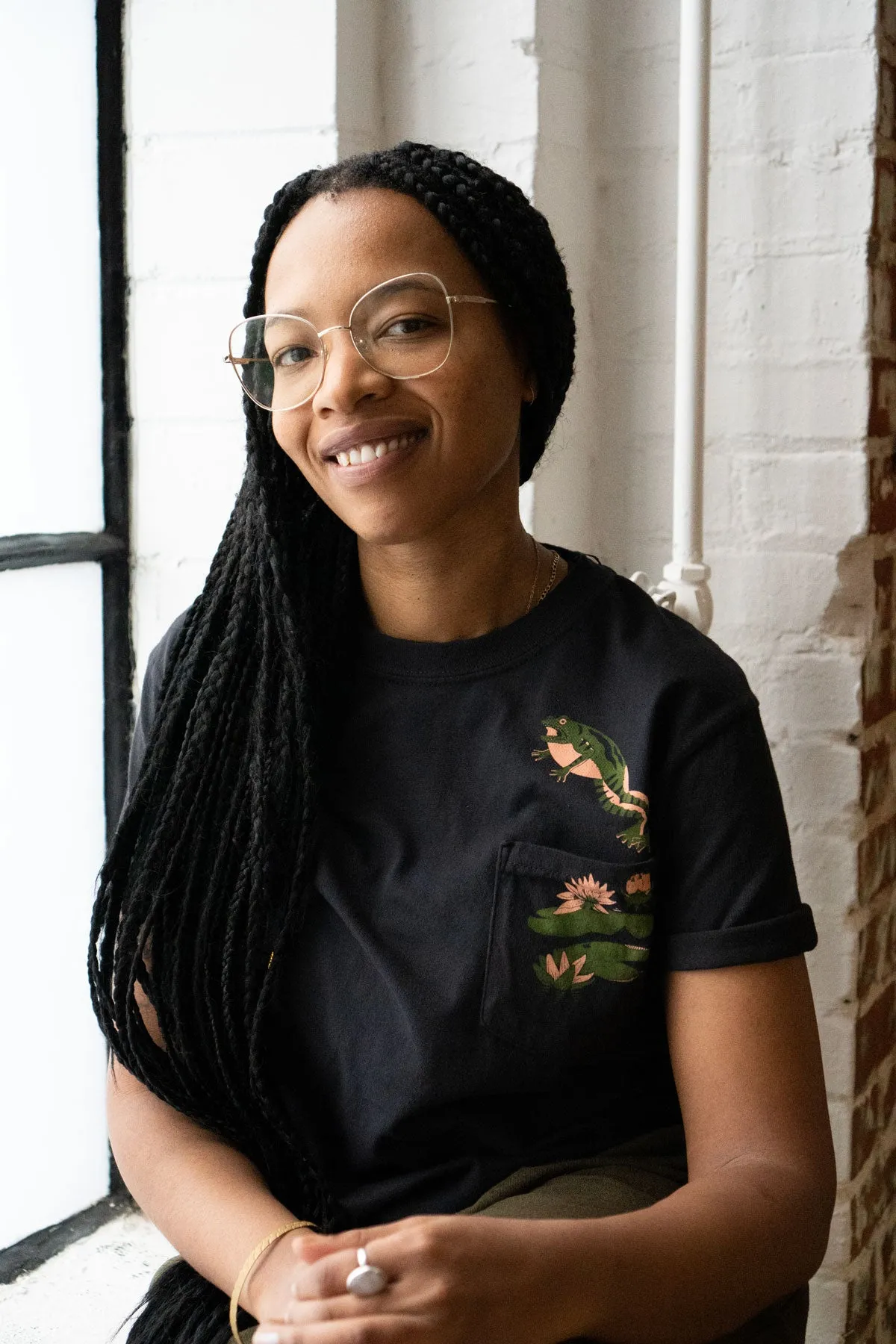 Jumpy (Black) Pocket Tee sold by Stay Home Club product image thumbnail 2