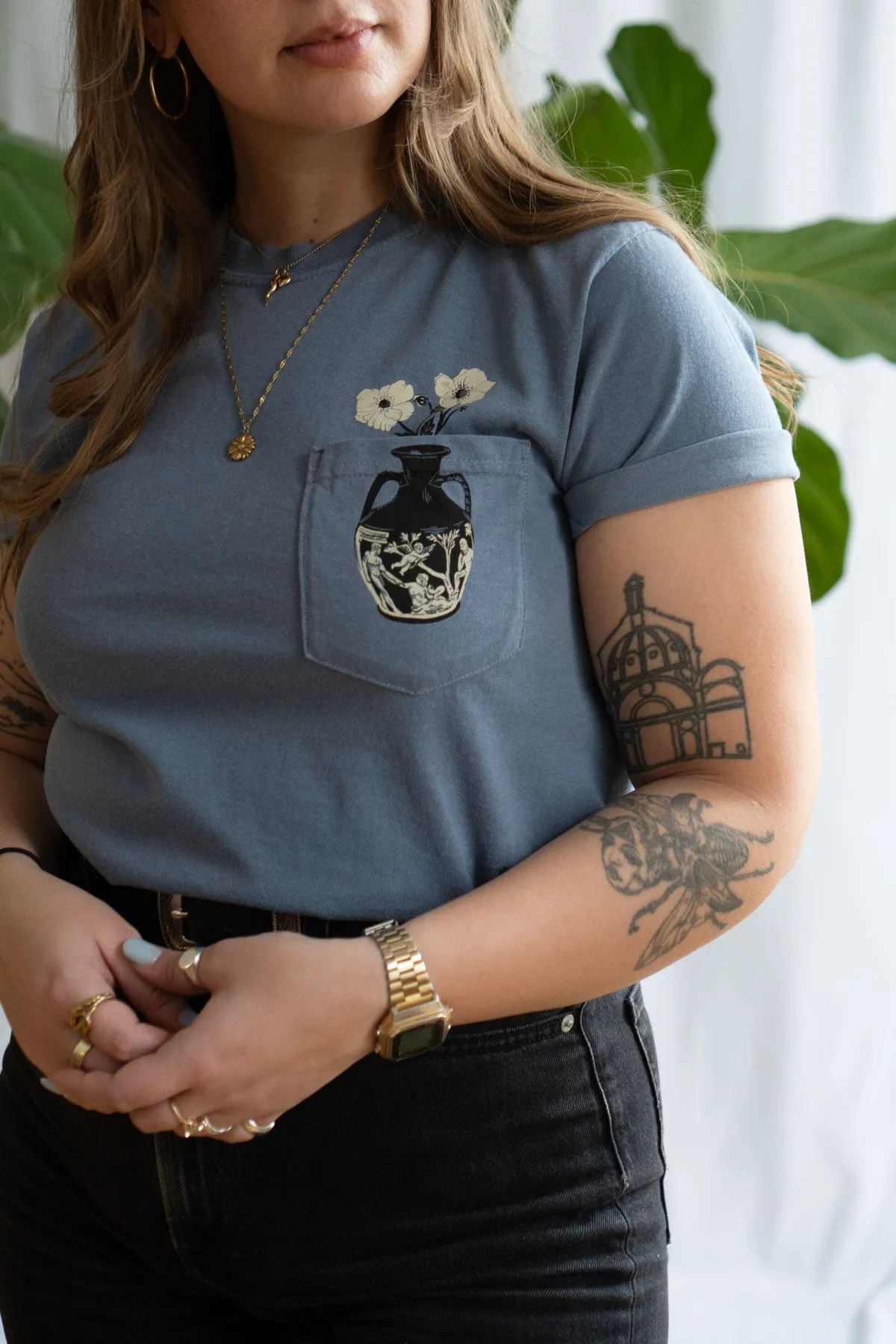 Cameo Pocket Tee sold by Stay Home Club product image thumbnail 4