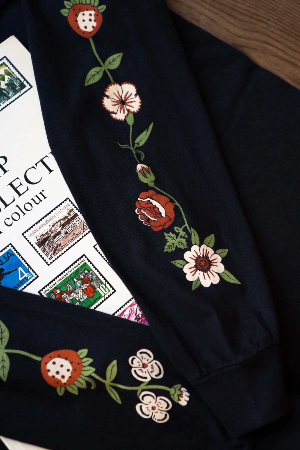 Flower Chain Long Sleeve Tee sold by Stay Home Club product image thumbnail 3