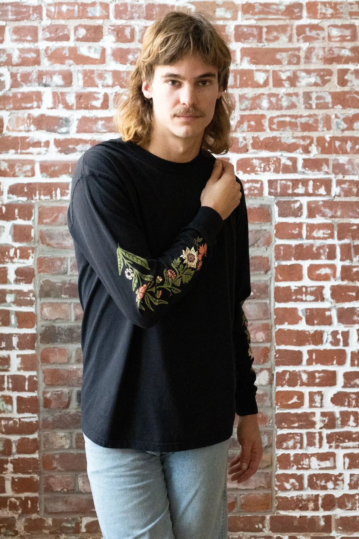 Red House Floral Long Sleeve Tee sold by Stay Home Club product image thumbnail 4