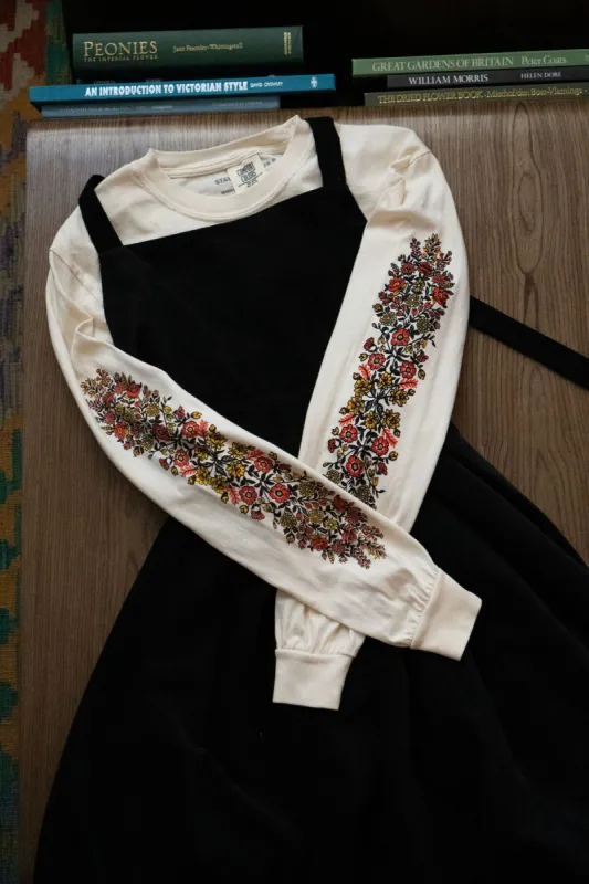 Folk Flowers Long Sleeve Tee sold by Stay Home Club