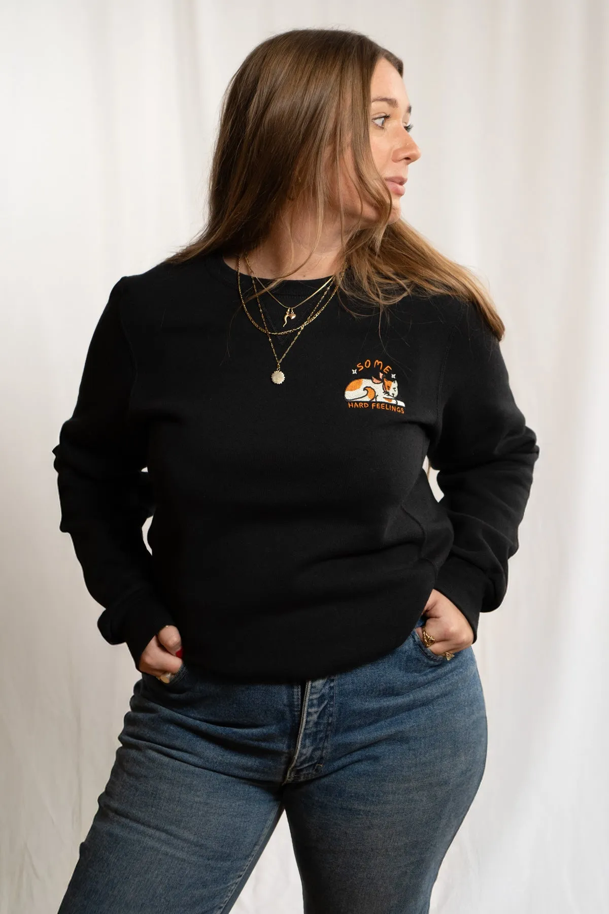 Some Hard Feelings Embroidered Sweatshirt sold by Stay Home Club product image thumbnail 3