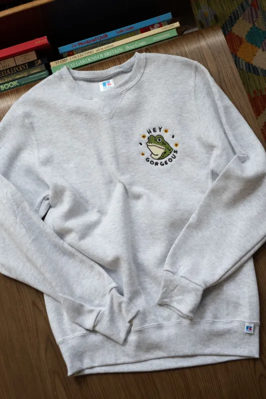 Hey Gorgeous Embroidered Sweatshirt sold by Stay Home Club