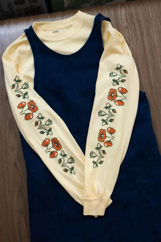 Poppy Pattern Long Sleeve Tee sold by Stay Home Club