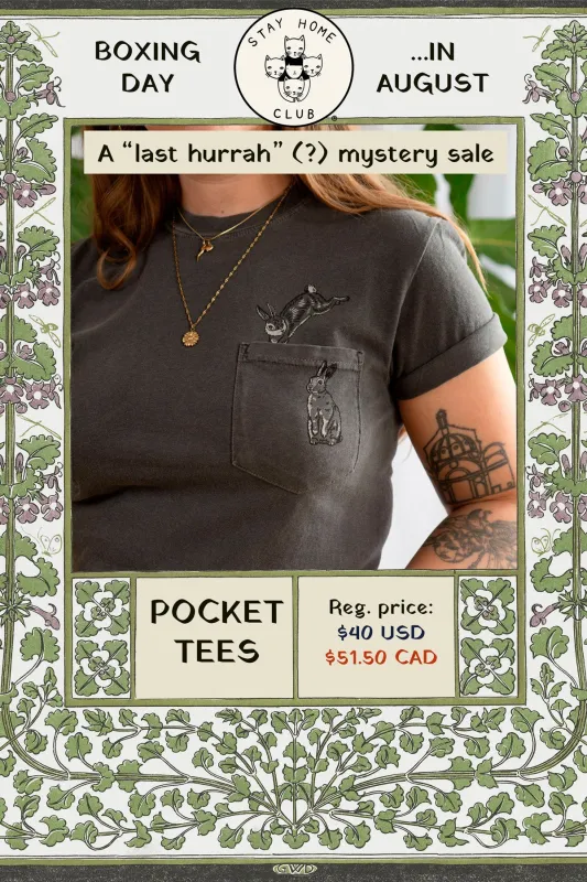 MYSTERY Pocket Tee - Boxing Day In August sold by Stay Home Club