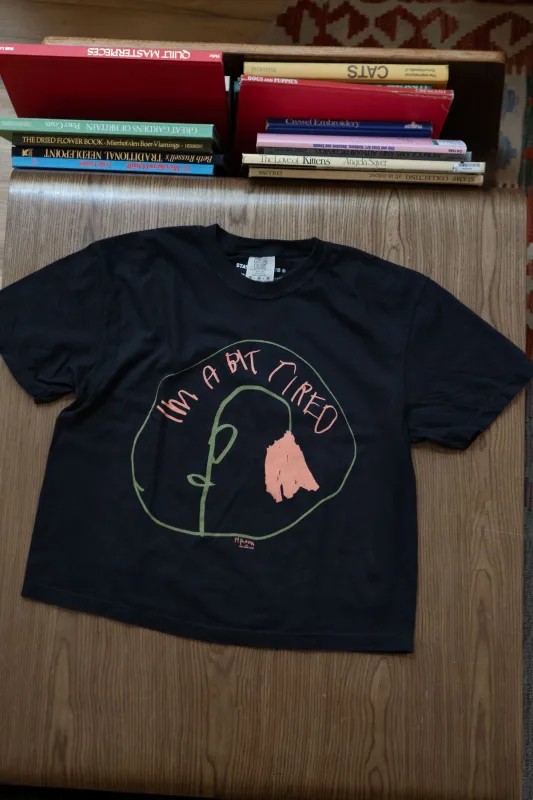 Bit Tired CC Boxy Tee sold by Stay Home Club