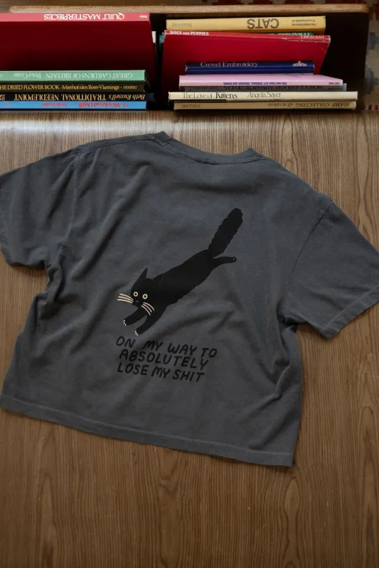 Lose My Shit (Cat) CC Boxy Tee sold by Stay Home Club