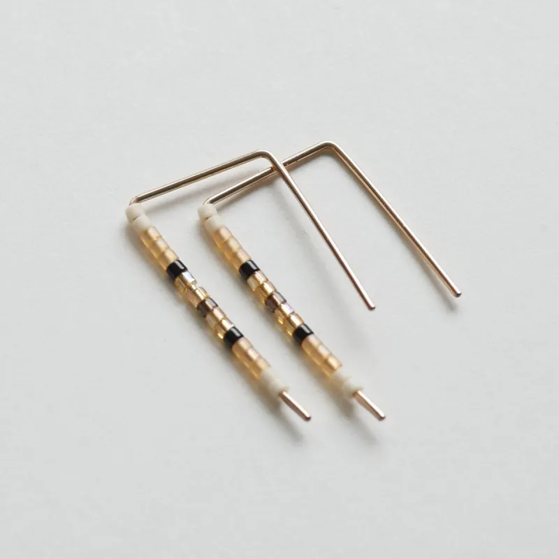 Aoife - 14 KT Gold Bar Studs sold by Daldanea