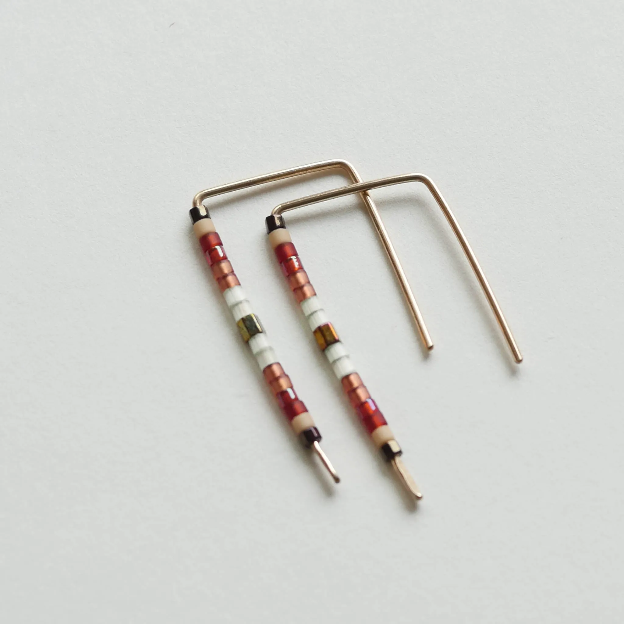 Aitana - 14 KT Gold Bar Studs sold by Daldanea