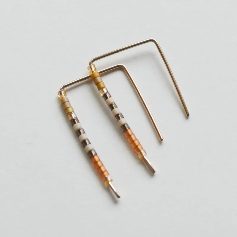Yael - 14 KT Gold Bar Studs sold by Daldanea