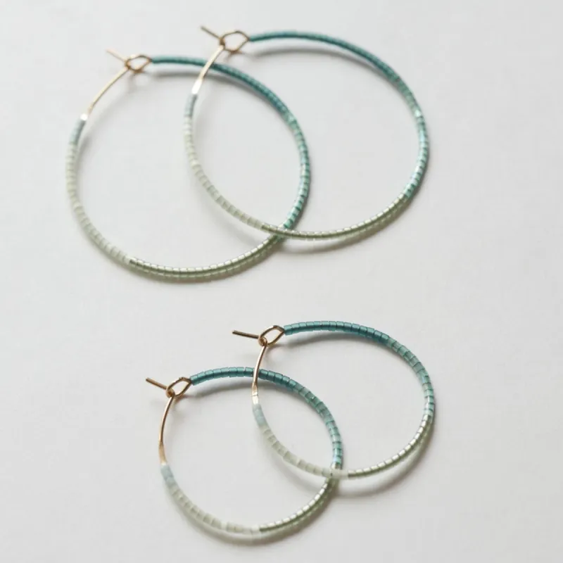Ellette - 1.25" & 1.75" 14 KT Gold Hoops sold by Daldanea