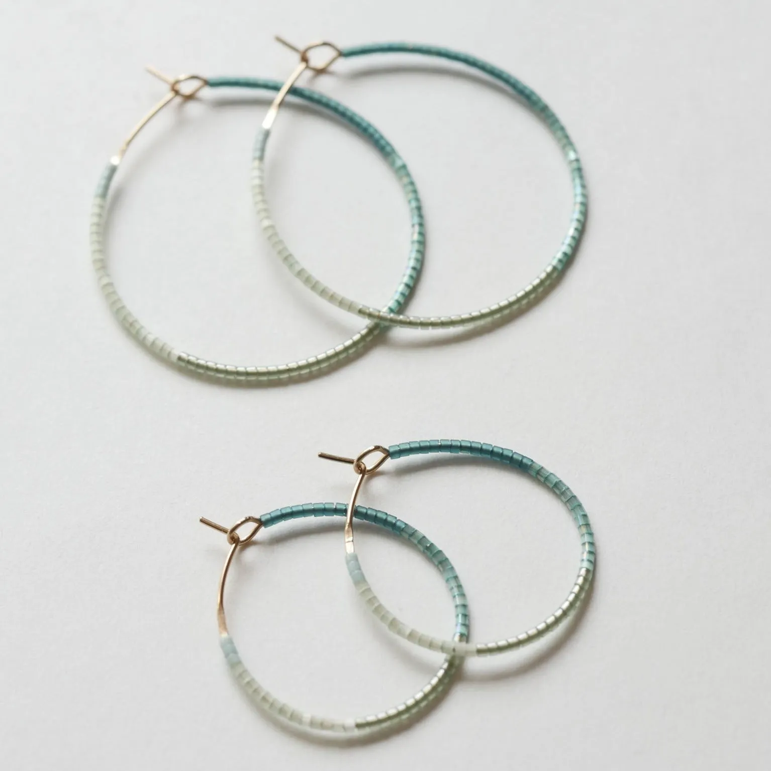 Ellette - 1.25" & 1.75" 14 KT Gold Hoops sold by Daldanea