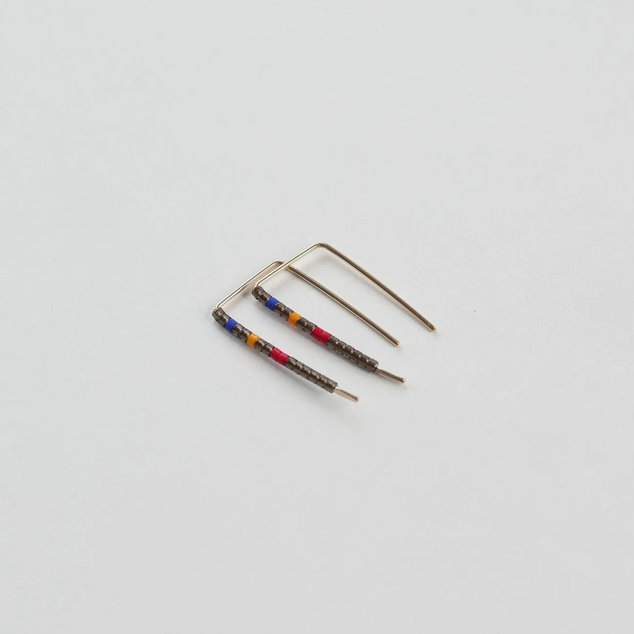 Wilma - 14 KT Gold Bar Studs sold by Daldanea