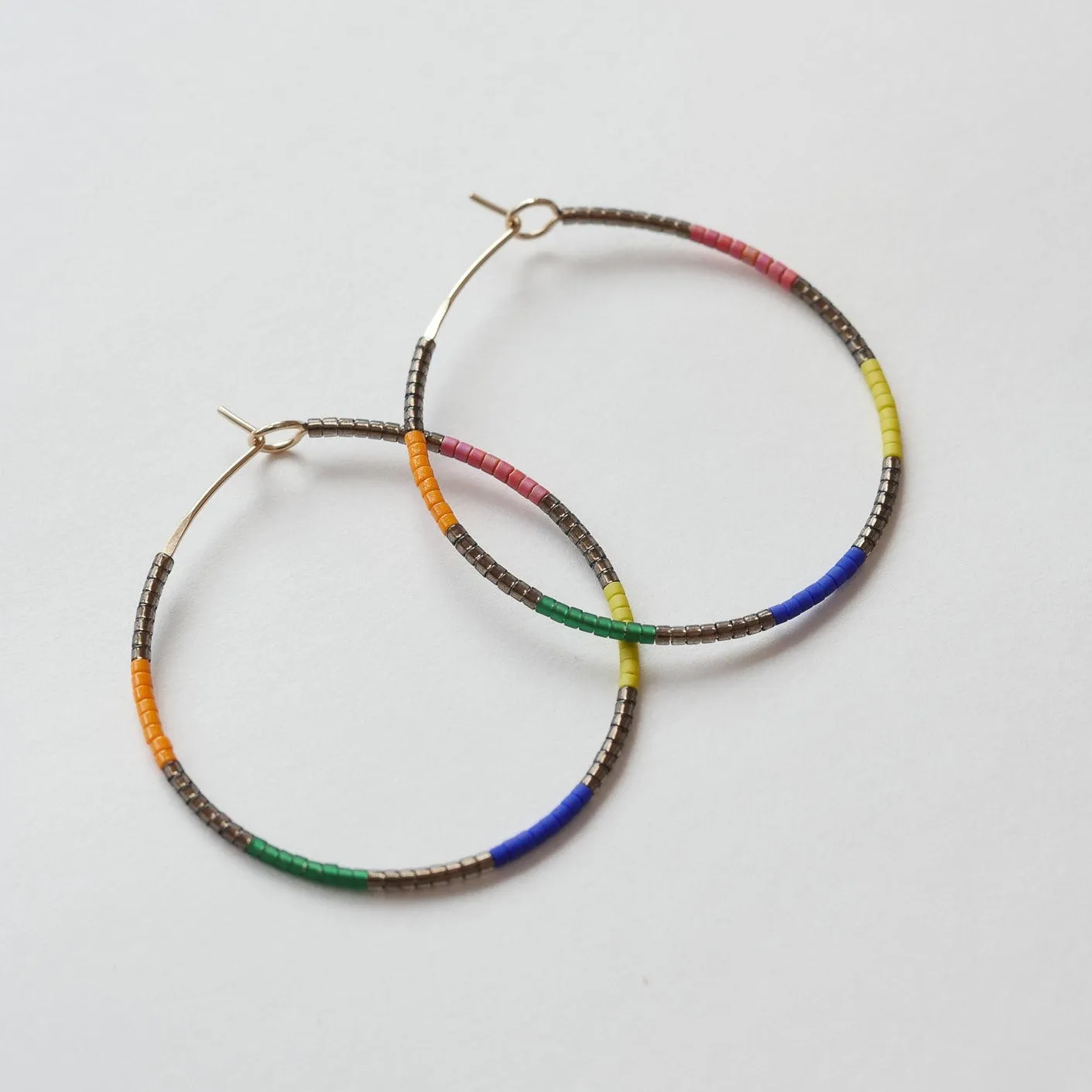 Virna - 1.25" & 1.75" 14 KT Gold Hoops sold by Daldanea