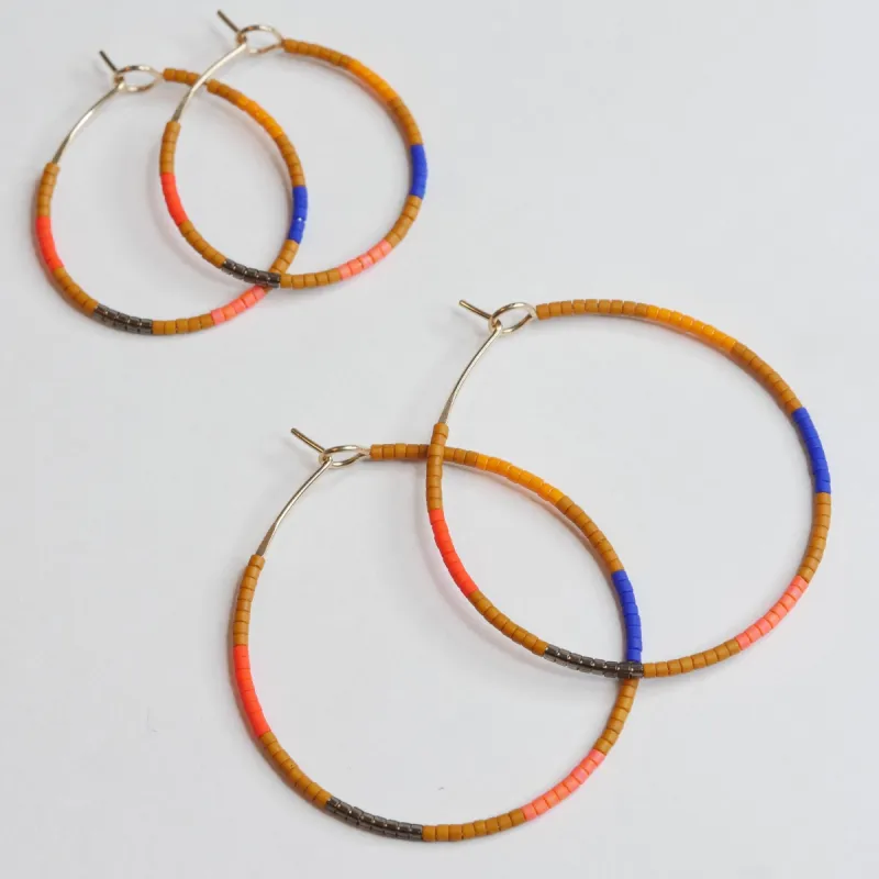 Ximena - 1.25" & 1.75" 14 KT Gold Hoops sold by Daldanea