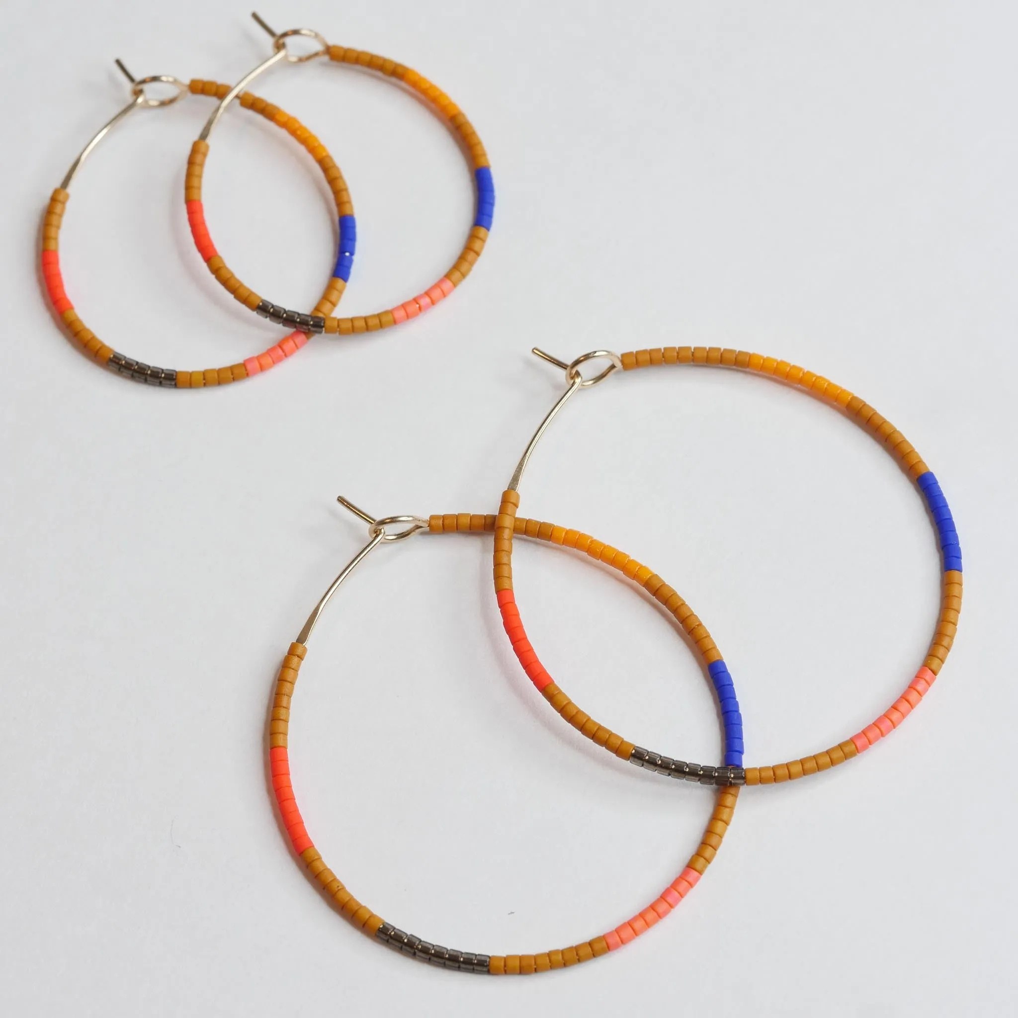 Ximena - 1.25" & 1.75" 14 KT Gold Hoops sold by Daldanea