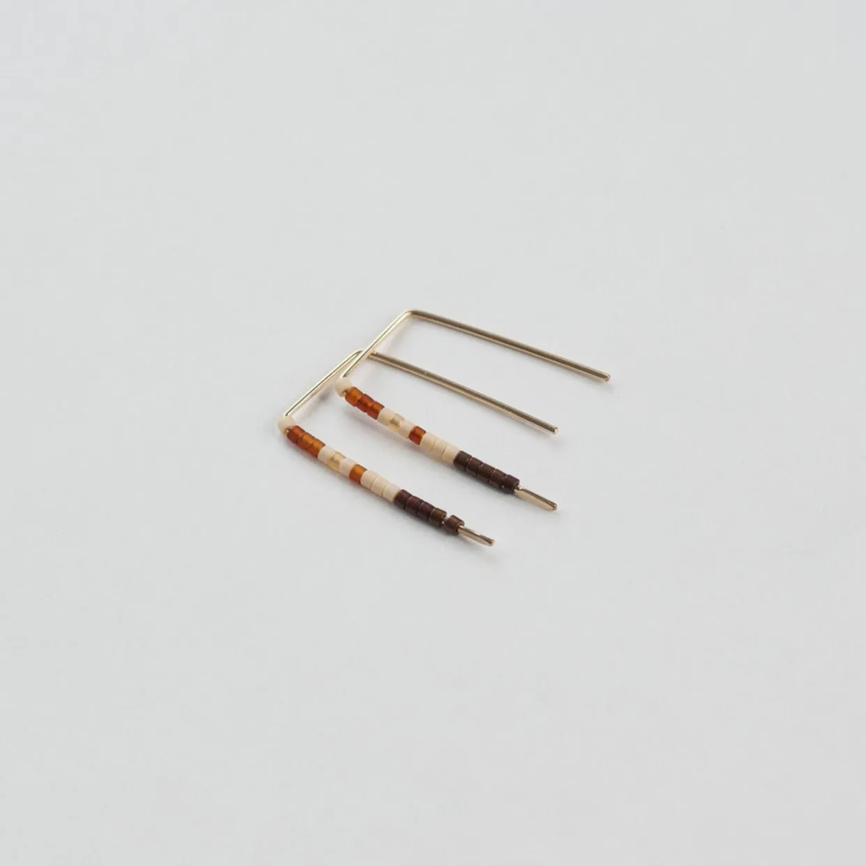 Brie - 14 KT Gold Bar Studs sold by Daldanea