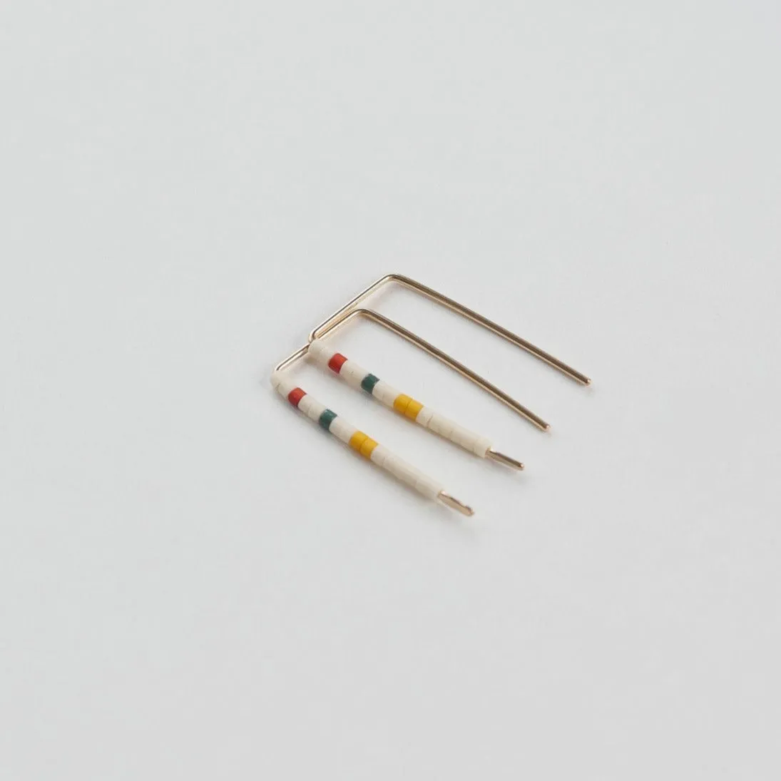 Jara - 14 KT Gold Bar Studs sold by Daldanea