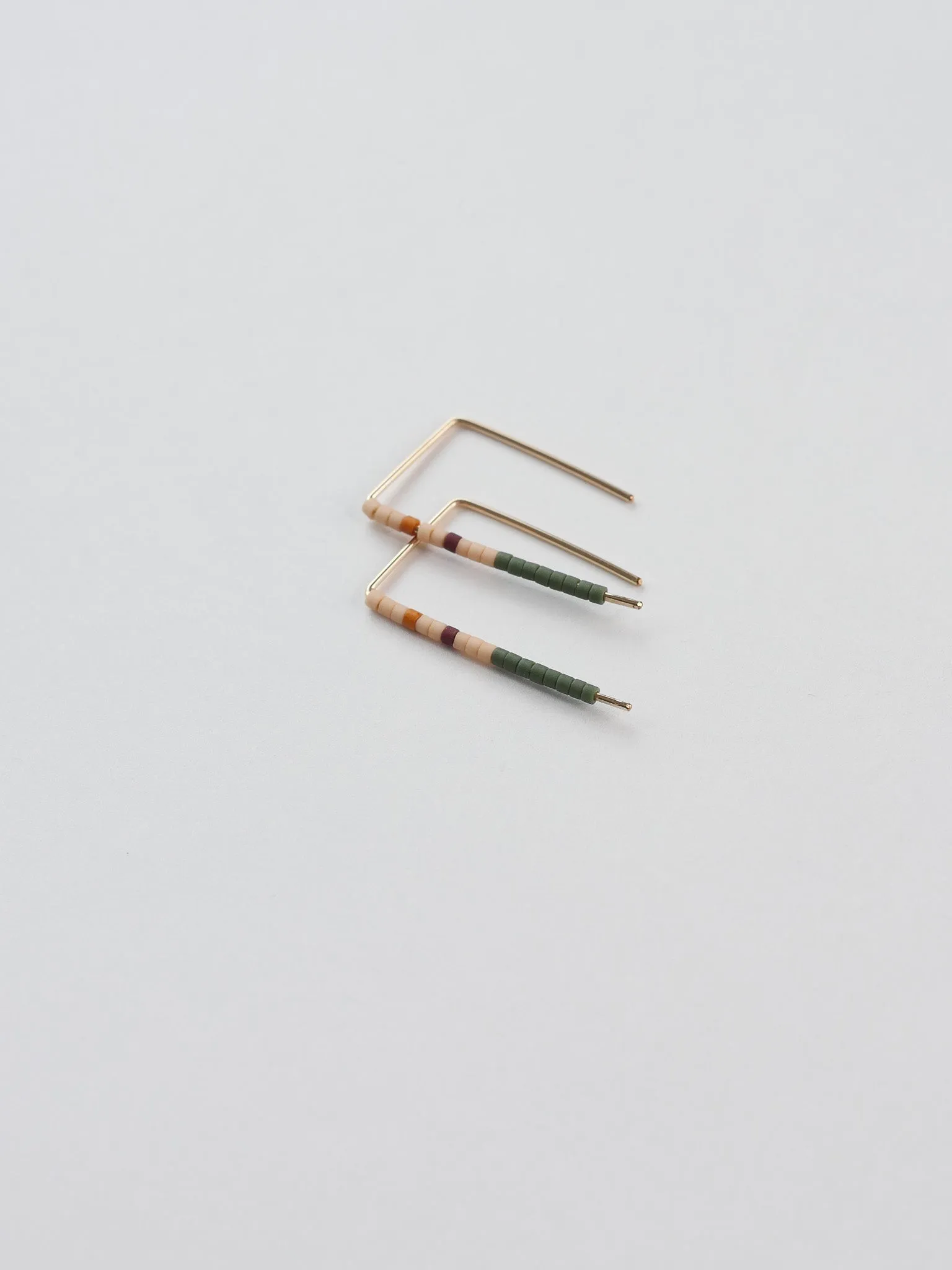 Fran - 14 KT Gold Bar Studs sold by Daldanea product image thumbnail 2