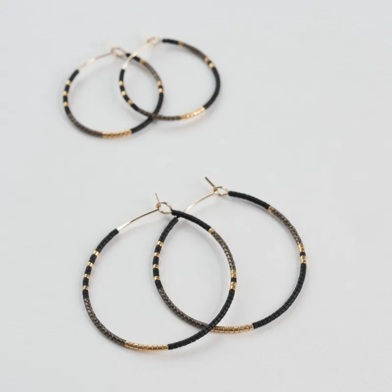 Phaedra - 1.25" & 1.75" 14 KT Gold Hoops sold by Daldanea