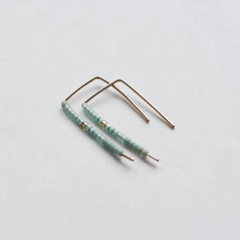 Thi - 14 KT Gold Bar Studs sold by Daldanea