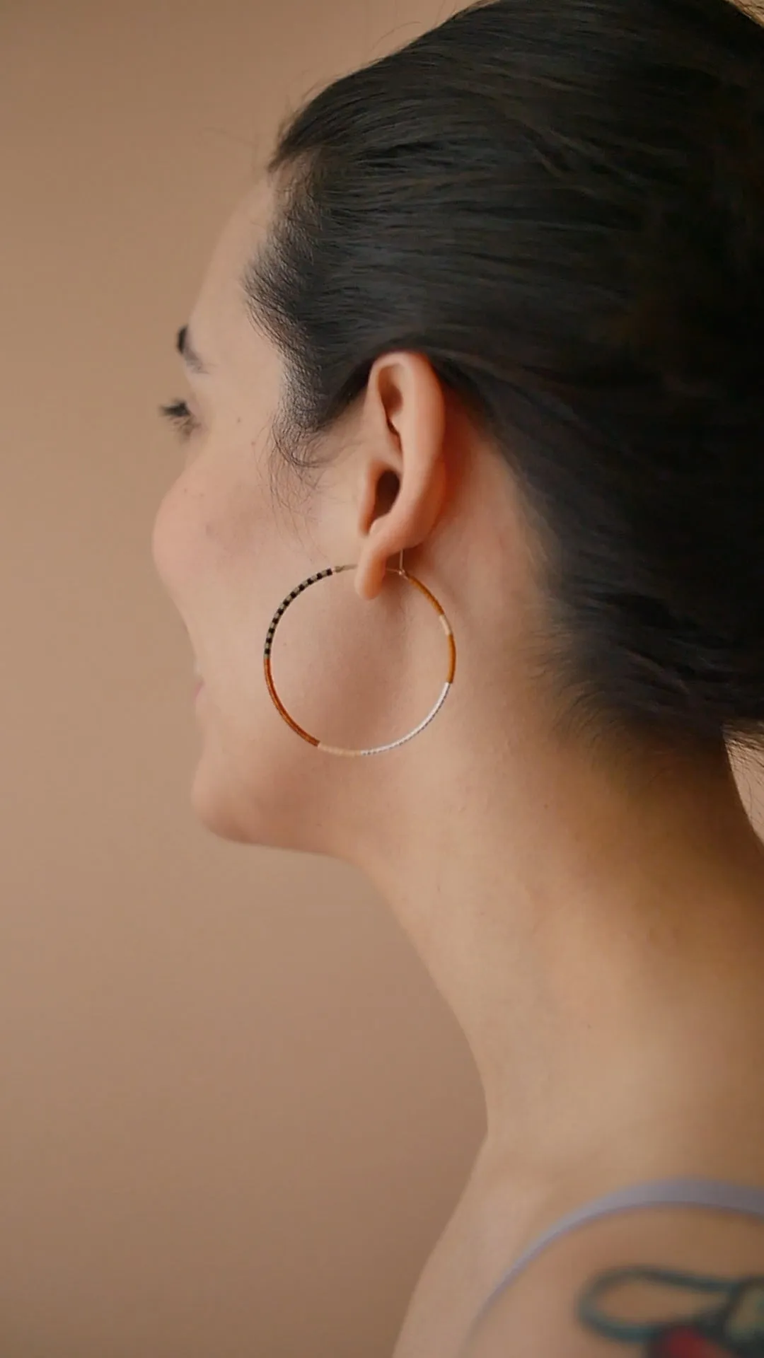 Mylene - 1.25" & 1.75" 14 KT Gold Hoops sold by Daldanea product image thumbnail 2