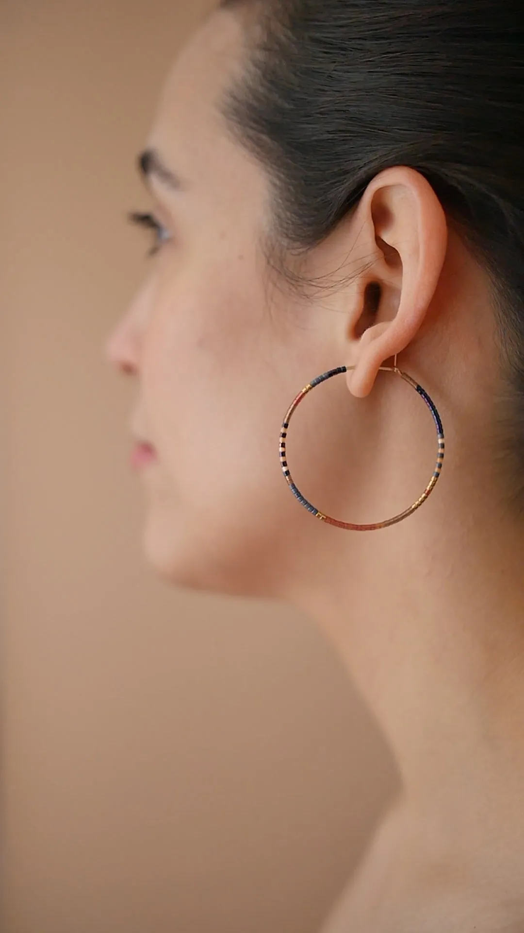 Althia - 1.25" & 1.75" 14 KT Gold Hoops sold by Daldanea product image thumbnail 5