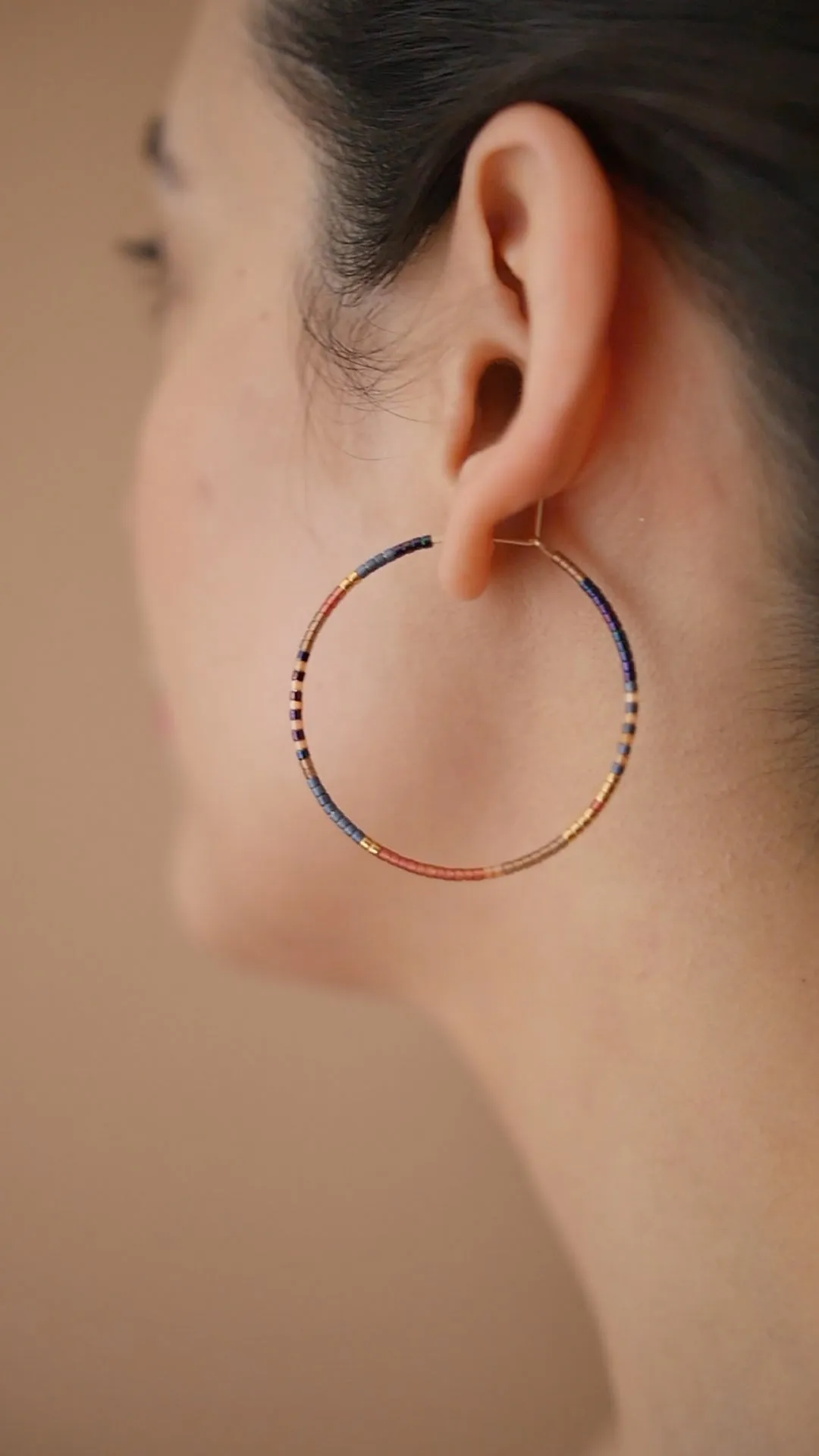 Althia - 1.25" & 1.75" 14 KT Gold Hoops sold by Daldanea product image thumbnail 4