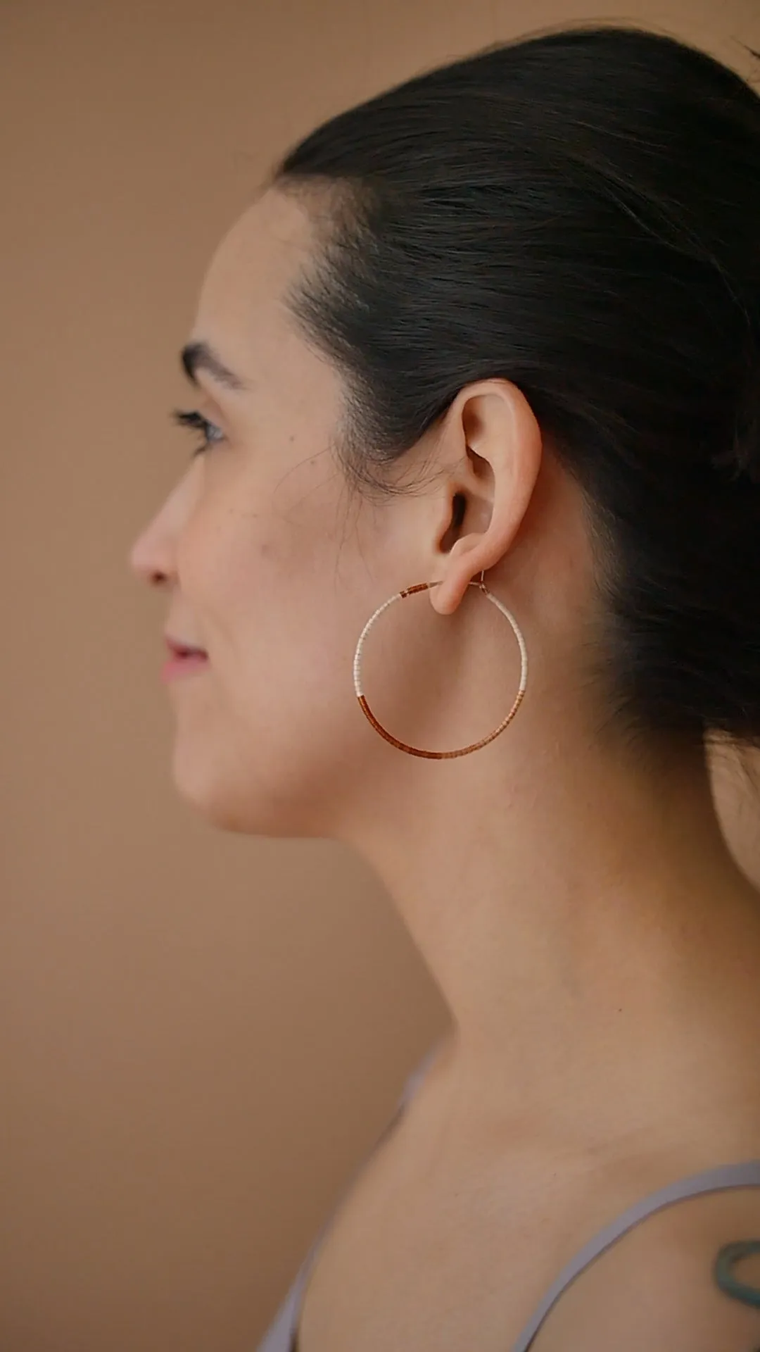 Livia - 1.25" & 1.75" 14 KT Gold Hoops sold by Daldanea product image thumbnail 2