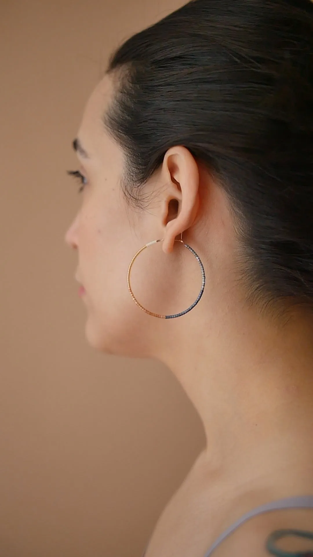 Esen - 1.25" & 1.75" 14 KT Gold Hoops sold by Daldanea product image thumbnail 2