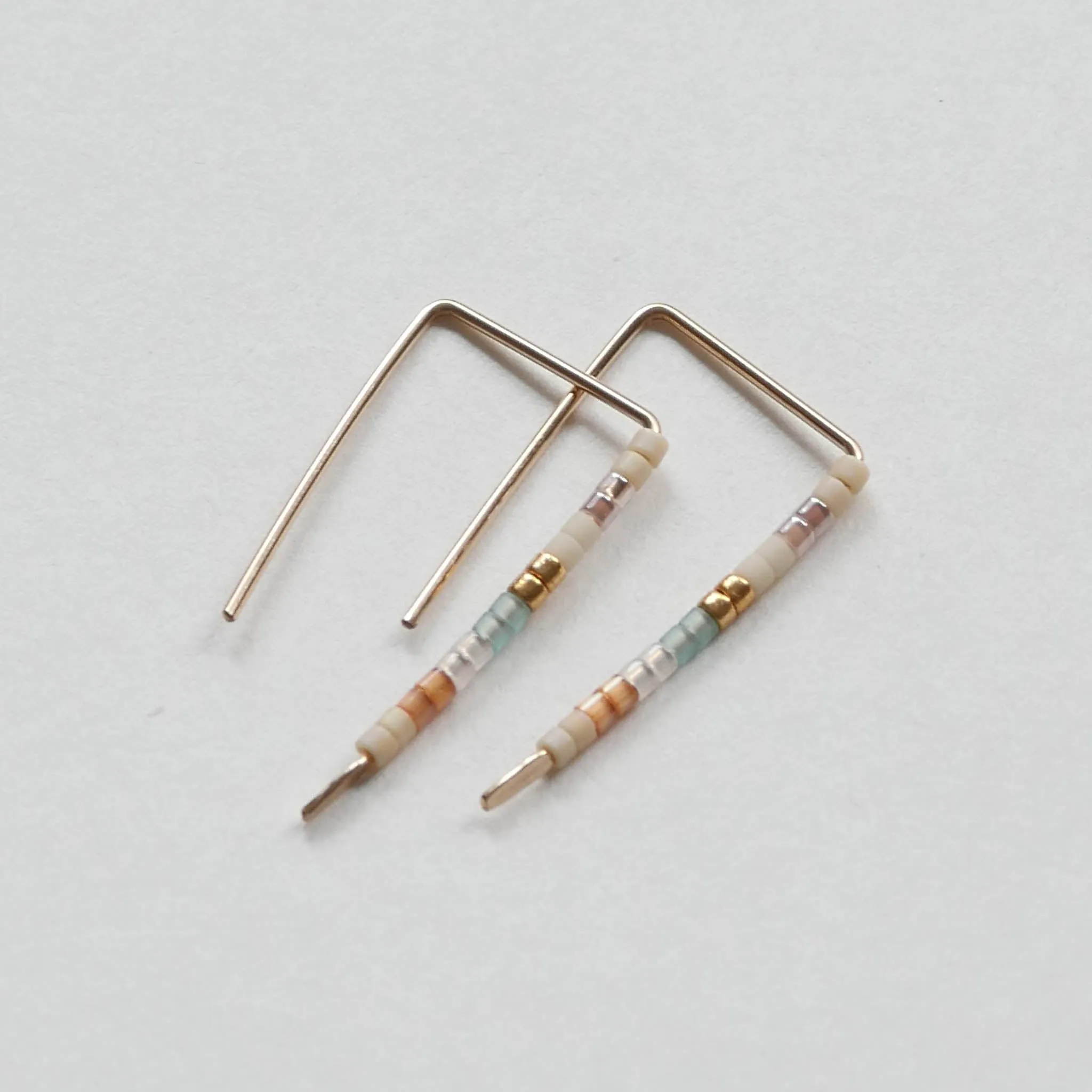 Thea - 14 KT Gold Bar Studs sold by Daldanea