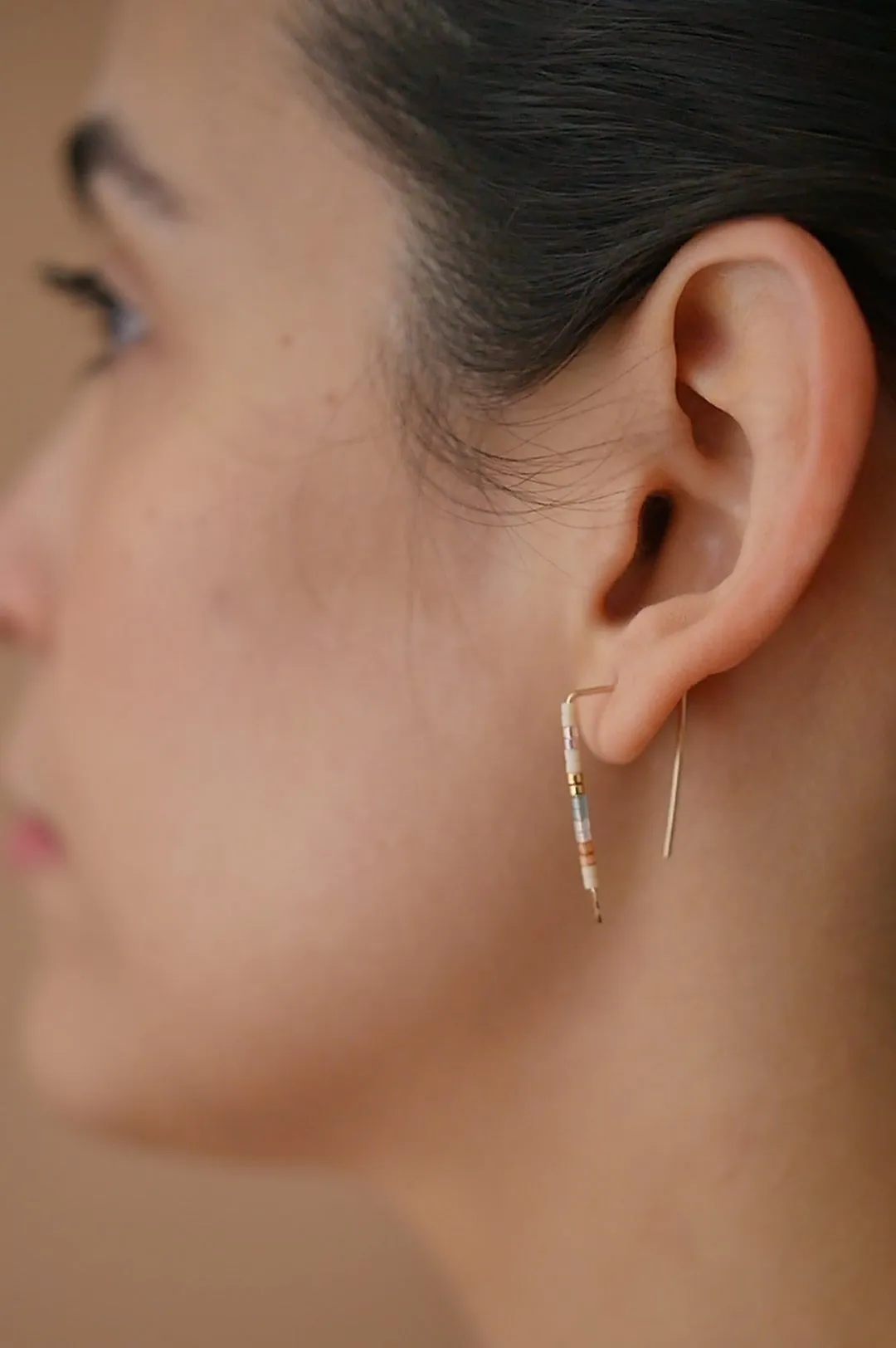 Thea - 14 KT Gold Bar Studs sold by Daldanea product image thumbnail 3