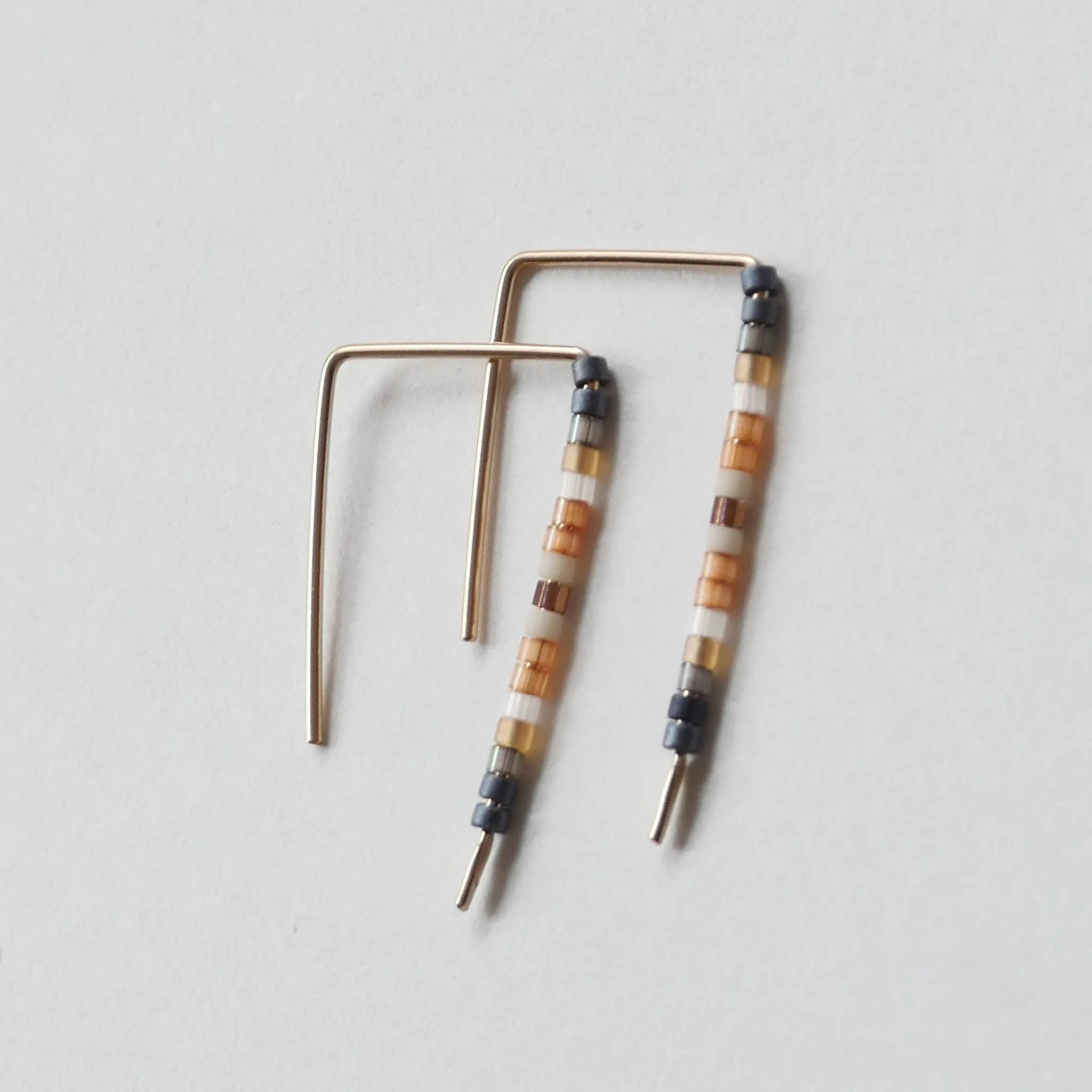 Esen - 14 KT Gold Bar Studs sold by Daldanea