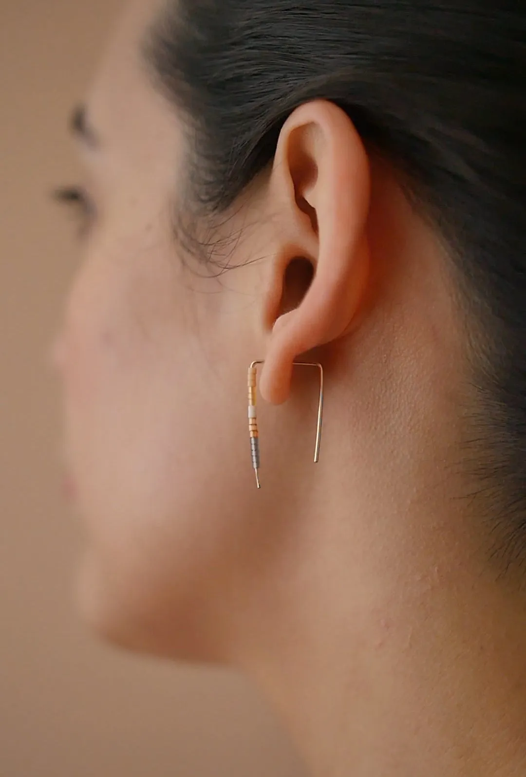 Silna - 14 KT Gold Bar Studs sold by Daldanea product image thumbnail 3