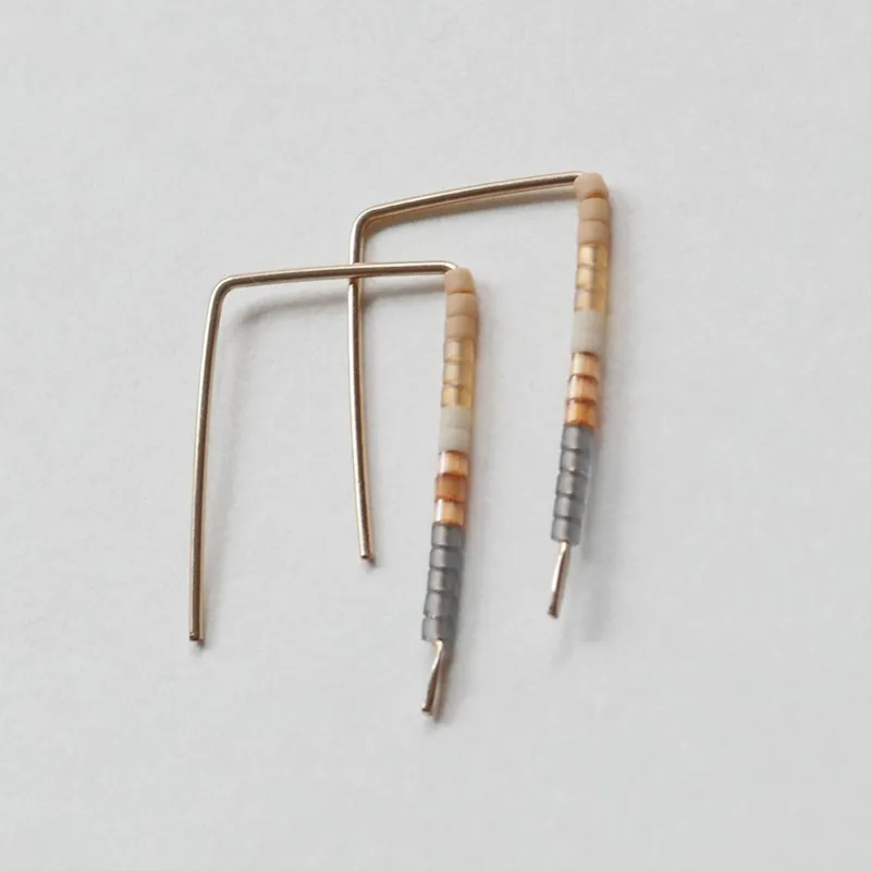Silna - 14 KT Gold Bar Studs sold by Daldanea