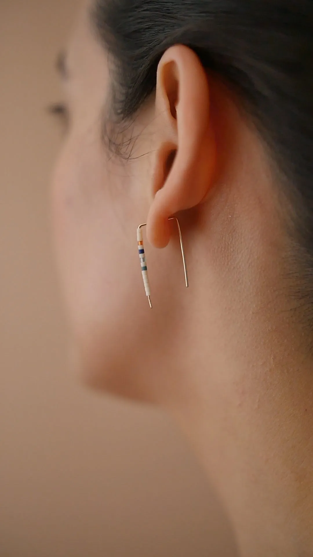 Chiyo - 14 KT Gold Bar Studs sold by Daldanea product image thumbnail 2