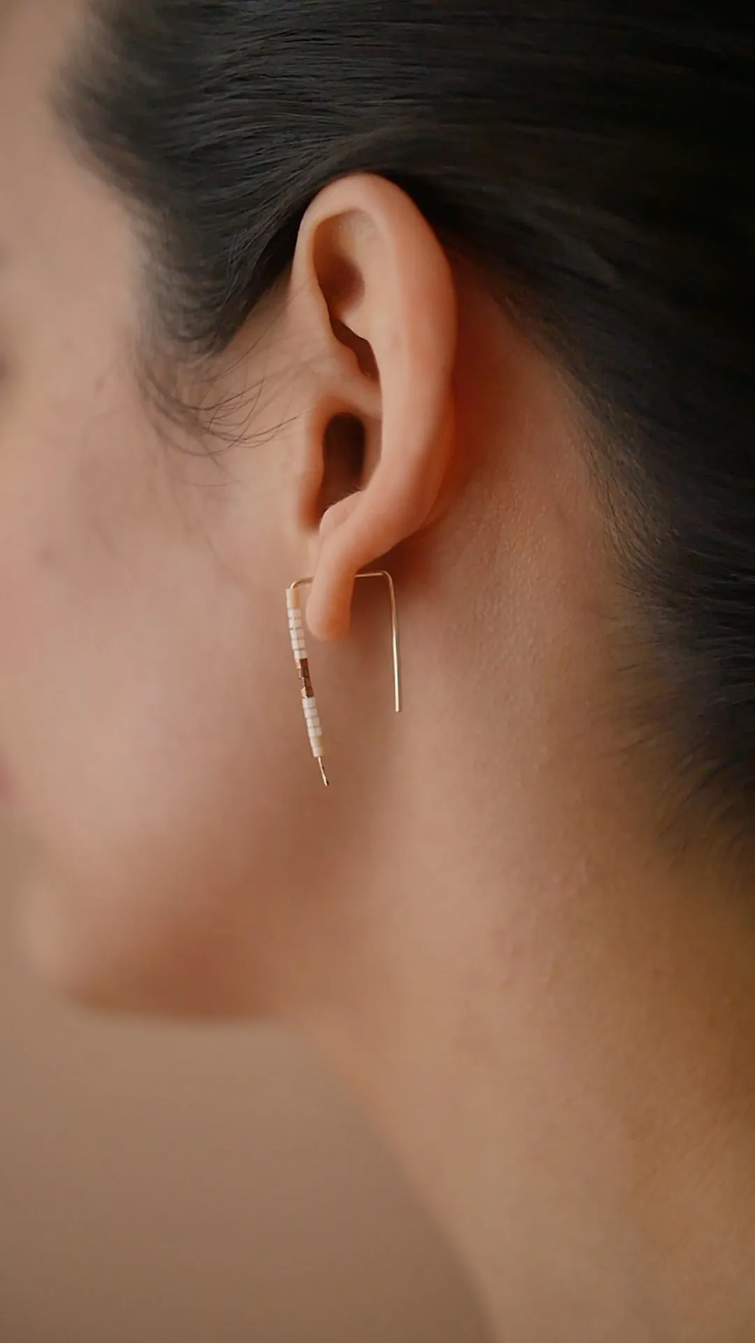 Tillie - 14 KT Gold Bar Studs sold by Daldanea product image thumbnail 4