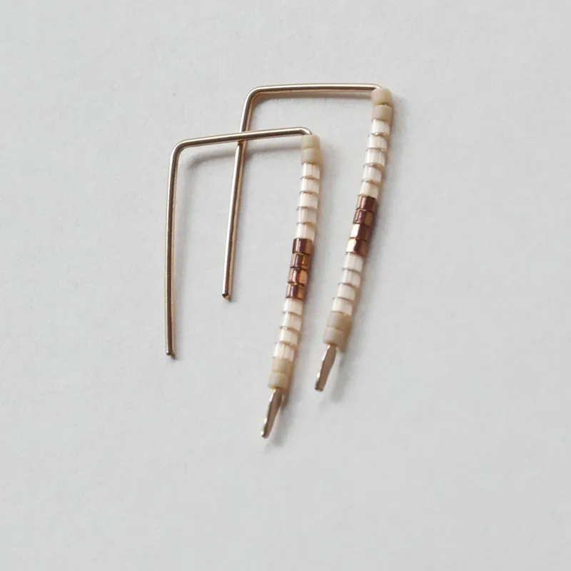 Tillie - 14 KT Gold Bar Studs sold by Daldanea