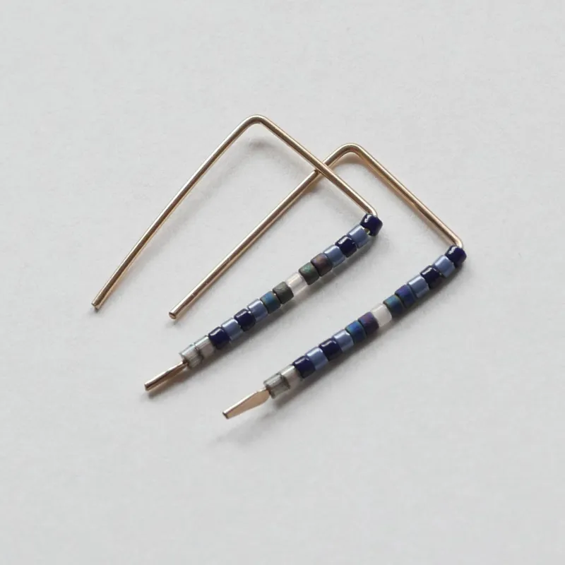 Sedna - 14 KT Gold Bar Studs sold by Daldanea
