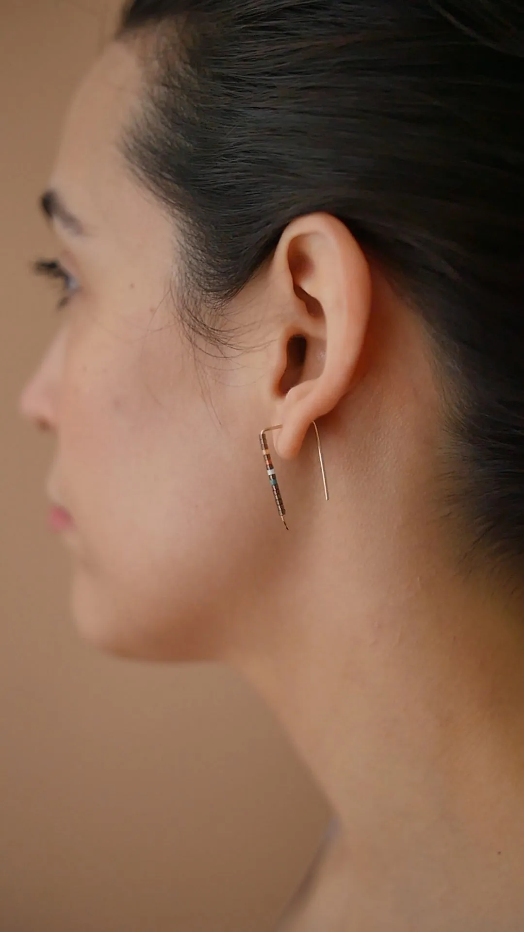 Saskia - 14 KT Gold Bar Studs sold by Daldanea product image thumbnail 2