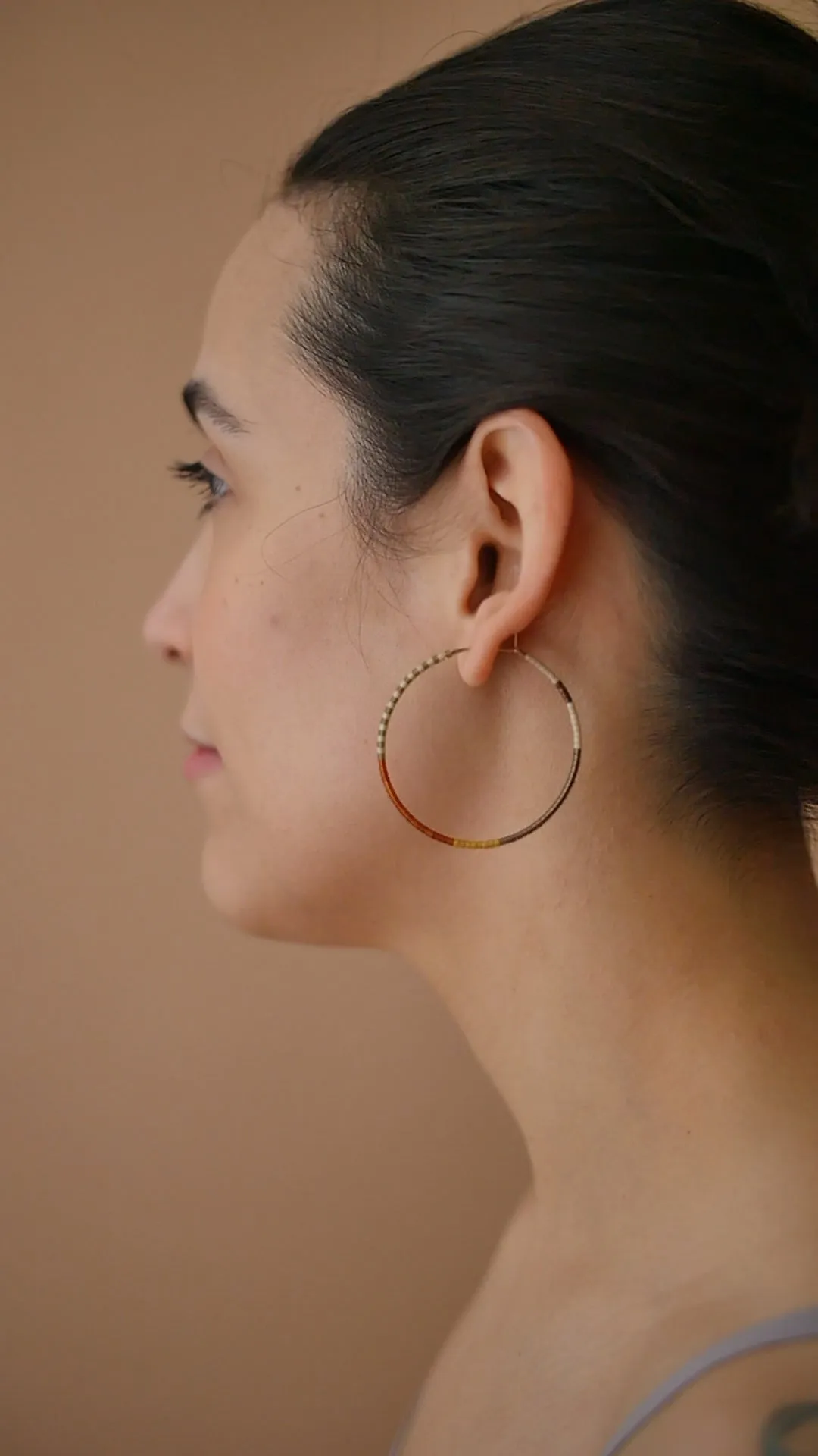 Odile - 1.25" & 1.75" 14 KT Gold Hoops sold by Daldanea product image thumbnail 2