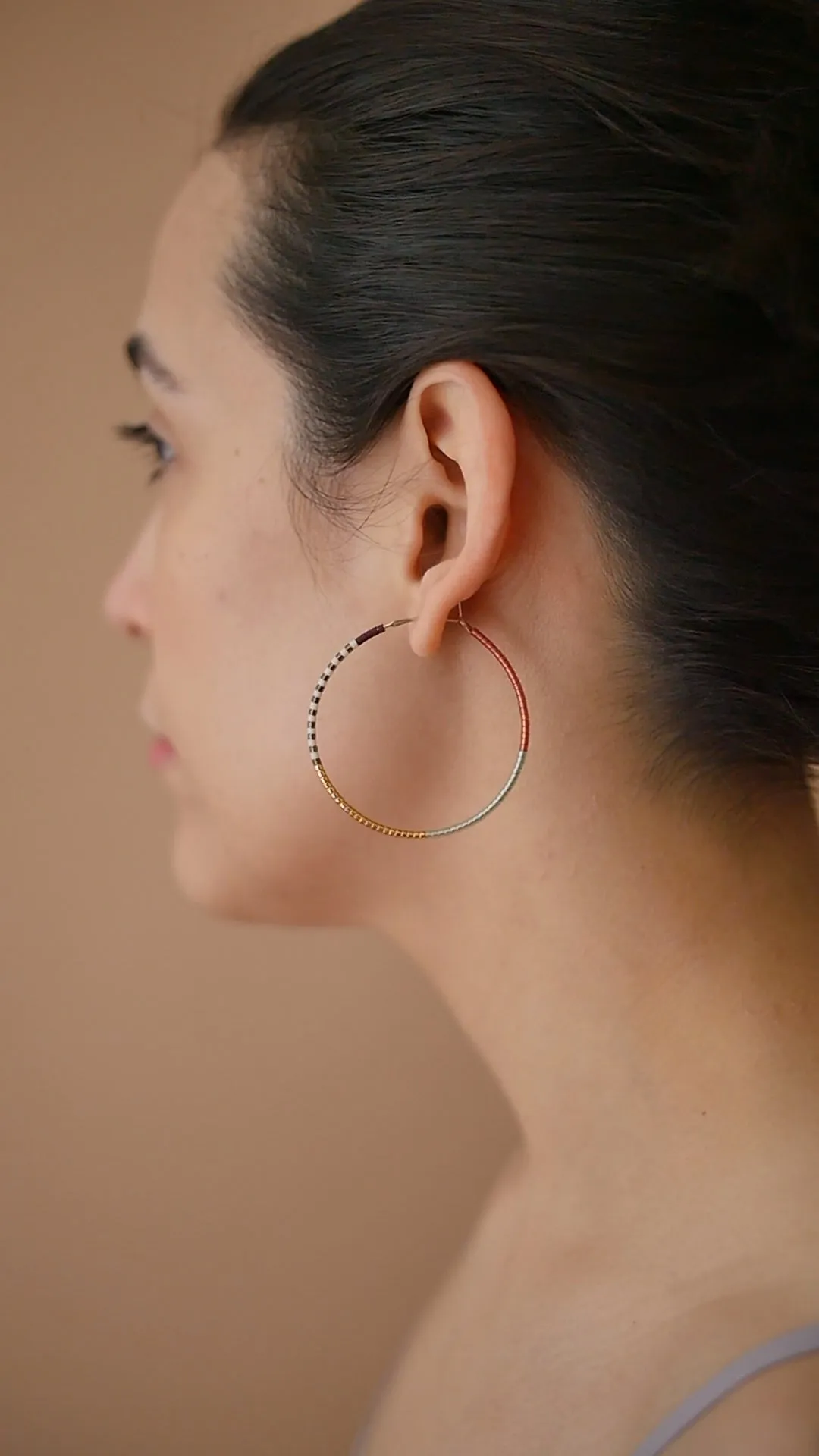 Aqsa - 1.25" & 1.75" 14 KT Gold Hoops sold by Daldanea product image thumbnail 2